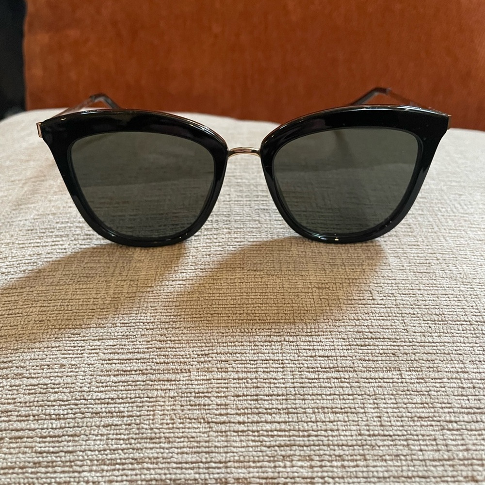 Le Specs Black and Gold Sunglasses